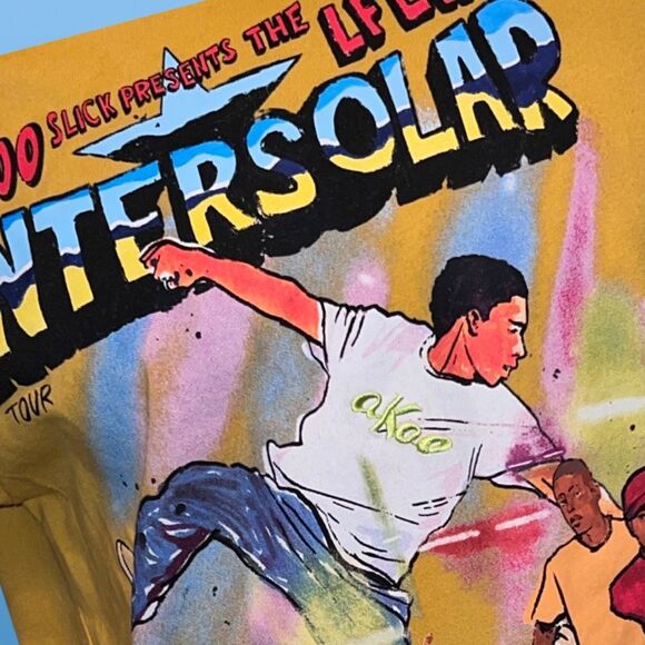 Akoo Mens Flashing Light Short Sleeve Tee Size Small #9 - Picture 2 of 6